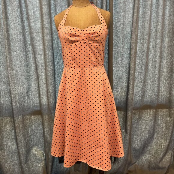 Mariposa Halter Neck 50s Style Dress - Picture 1 of 5